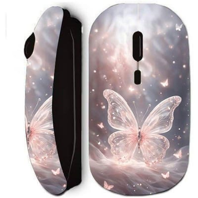 Souris sans fil - Beautiful Butterfly - Noir - Technologie WiFi - Livrée avec nano clé USB - Portable