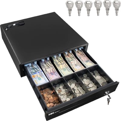 Zware Kassalade voor POS Systemen met 5 Biljetvakken en 5 Muntenvakken, Zwart