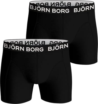 Björn Borg 2-pack heren boxershorts - Bamboe - Zwarte heren onderbroeken - Zwart