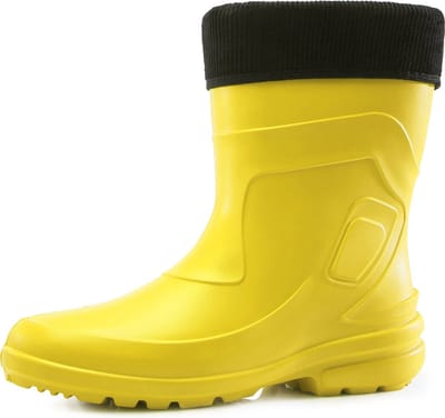 Ladeheid LA-LMG-800-Jessy Dames Regenlaarzen - Rubber - EVA - Donkergeel/Zwart - 41