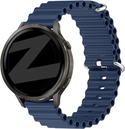 Bandz Ocean 'Classic' siliconen bandje geschikt voor Garmin Vivoactive 4 / Garmin Venu 4 - 45mm / Garmin Venu 3 / Garmin Venu 2 / Garmin Forerunner 570 - 47mm / Garmin Forerunner 265 / Garmin Forerunner 255 - Donkerblauw