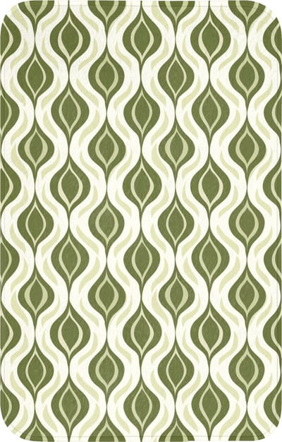 WC mat 50x80 cm - Antislip - Patroon - Retro - Groen - Toiletmat - Vloermat - Douchemat - Toilet tapijt - Toiletmatten