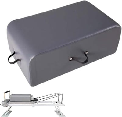 Pilates Zitbox - Oefenbankje - Kracht Balans Training - Stevig Houten Frame - 26 x 15 x 9.5 Inch - Wit