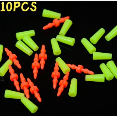 10-60 Stuks Set Bobber Vlotter Stop Geel Oranje Visuitrusting Accessoires Visvlotter Zeevissen Clip Wind Hengel red