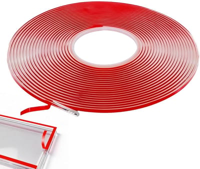 10 meter zelfklevende siliconen afdichtlip voor glasplaten, vuurplaats en vloerbescherming, transparant en stofdicht, 10 m x 3 mm