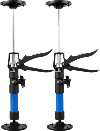 Verstelbare steunstang - Telescopische handkrik - Meubelmontage - Stevig staal - 30-59 cm - Blauw