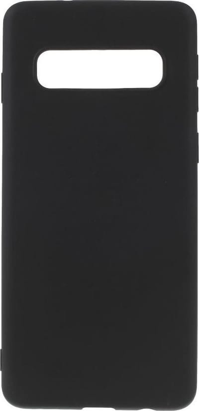 Shop4 - Geschikt voor Samsung Galaxy S10 Plus Hoesje - Zachte Back Case Mat Zwart