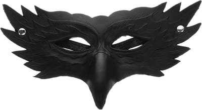 Dailygoods - Eagle halfmasker - PU masker - Lichtgewicht en comfortabel - Zwart - Carnaval en cosplay - Gemaskerd bal - Uniseks volwassene