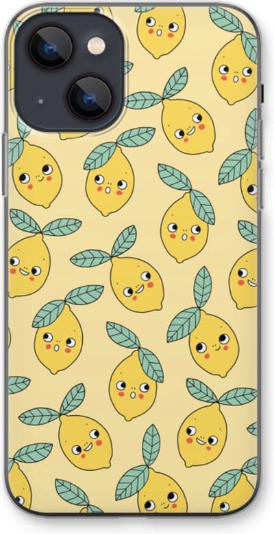 Case Company® - Hoesje geschikt voor iPhone 13 mini hoesje - Citroenen - Soft Cover Telefoonhoesje - Bescherming aan alle Kanten en Schermrand