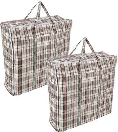 Opbergtassen 120L met Rits – 2 Stuks XXL Opbergzakken voor Kleding, Dekbedden & Verhuizen – Opvouwbare Grote Opbergtas