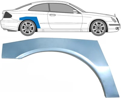 Reparatiepaneel achterspatbord voor Mercedes CLK W209 2002-2010 / Rechts