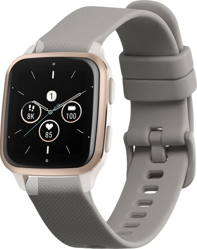 kwmobile horlogebandje geschikt voor Garmin Venu Sq 2 Music / Sq 2 / Vivoactive 6 / Vivoactive 5 polsband - Smartwatch bandje van TPU - Activity tracker horloge band in grijs