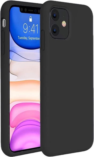 Hoesje - Geschikt voor Apple iPhone 11 - Sterk & Shockproof - Siliconen Case - Hoes Cover - Telefoonhoes - Zwart