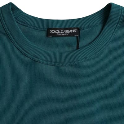 Geribbelde T-shirt Korte Mouwen Ronde Hals
