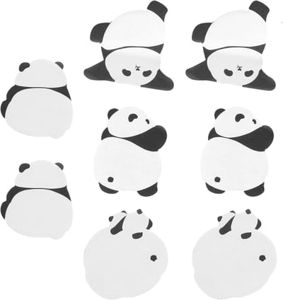 8 Packs Kleurige Cartoon Dieren Plaknotities, Schattige Zelfklevende Notities voor Thuis, School en Kantoor, Makkelijk te Schrijven en Plakken