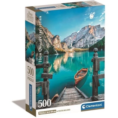 Clementoni - Puzzel - 500 Stukjes - Braies Meer - Puzzel Voor Volwassenen - High Quality Collection