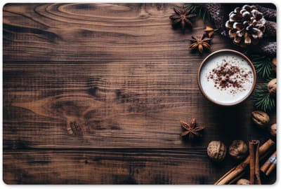 Placemats 45x30 cm - Placemat kunststof - 1 stuk - Hout - Landelijk - Warm - Natuur - Borden onderleggers - Decoratie voor op tafel - Keuken tafeldecoratie accessoires - Vinyl onderlegger - Tafelversiering