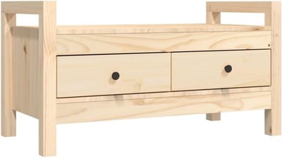Houten Halbankje 80x40x43 cm Massief Grenenhout Bankje voor Hal