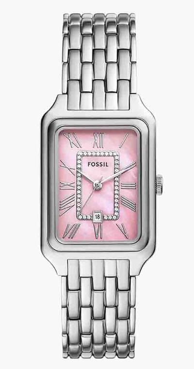 Fossil Raquel ES5401 Horloge - Staal - Zilverkleurig - Ø 30 mm