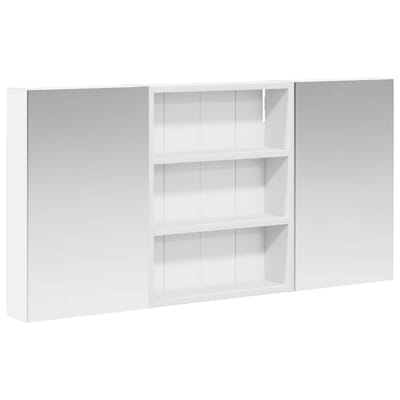 vidaXL - Badkamerkast - set - 3 - st - 100 - x - 10,5 - x - 50 - cm - Bewerkt - hout