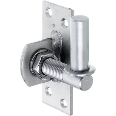 Alberts 361488 plaatduim om vast te schroeven | verstelbaar met 20 mm | rvs | doornmaat Ø16 mm | plaat 100 x 40 mm
