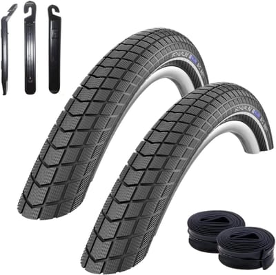 Fietsbanden Set - Binnenbanden Kit - Veilig Fietsen - RaceGuard Bescherming - 20 inch 55-406 - Zwart Reflecterend