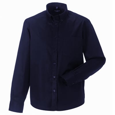 Russell Collectie Herenshirt met lange mouwen (Franse marine)