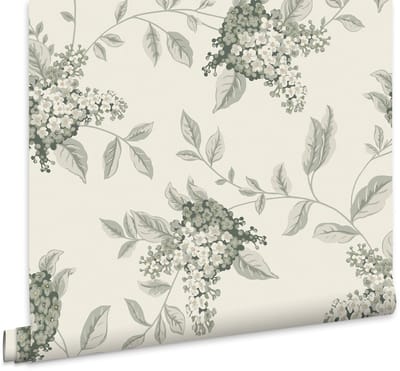 Laura Ashley Portland Behang - Bloemen - 10mx52cm - Groen