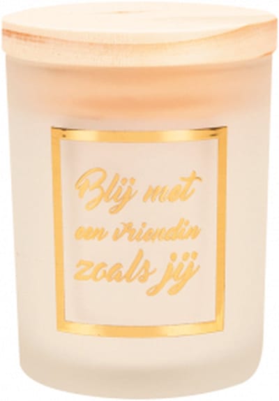 Geurkaars - White/gold - Vrienden voor het leven - In cadeauverpakking