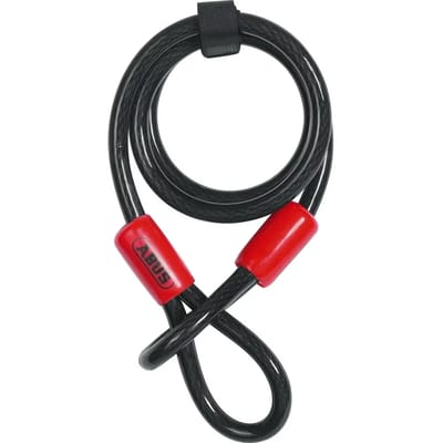 ABUS-luskabel Cobra 12 - staalkabel met kunststof omhulsel - beveiliging voor fiets- en motoraccessoires - 1,2 meter lang, 12 mm dik
