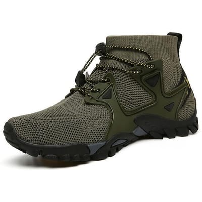 Chaussures de randonnée respirantes pour hommes Baskets pour hommes Trail Trekking en plein air Nouvelles chaussures de sport d'escalade en maille pour hommes Printemps Automne 41 vert d’armée