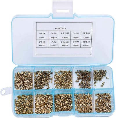 1000 stuks Tubulaire Rivets M0.9 M1.3 M1.5 M1.7, Dubbelzijdige PCB Nagels, Metaal Hollow Rivets, Assortiment Kit voor Elektronica en Hobbyprojecten