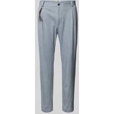 Tapered fit bandplooibroek met applicatie, model 'Olf'