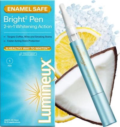 Lumineux 2-in-1 Whitening Pen – Tandenbleekpen & Tandglans in Één – Klinisch Bewezen – Gevoeligheidsvrij – Verwijdert Koffie-, Thee- & Rookvlekken