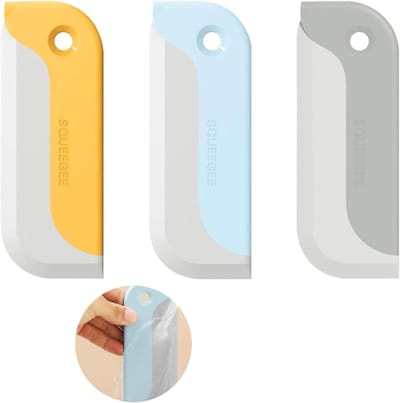 Kleine Raamtrekkers - Douchewisser Glasspiegelreiniger - Gladde Oppervlakken Reinigen - Zacht Rubber - 16 cm - Kleurenmix