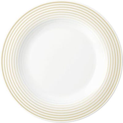 (6 stuks) SELTMANN WEIDEN Bord - plat - Ø 215mm - Zandbeige Wit / Geel