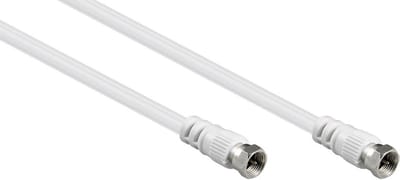 F (m) - F (m) coaxkabel / recht - wit - 1,5 meter