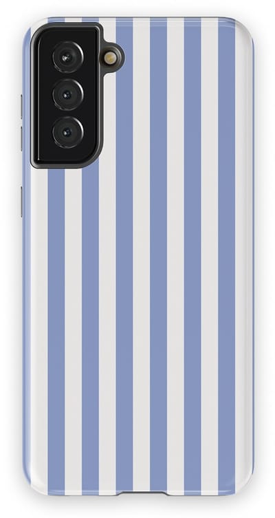 DripCase Gestreept Hoesje Samsung Galaxy S21 Plus | Backcover met Mag | Stripes Motief | Trendy Case Samsung Galaxy S21 Plus met Strepen Ocean Lane