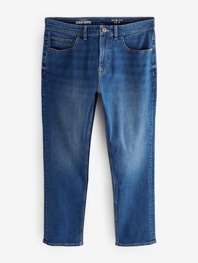 Next - Heren - Klassieke slim-fit stretchjeans - Blauw