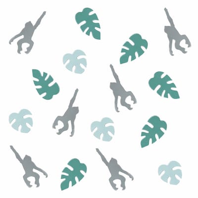 Tafelconfetti tropische bladeren en apen eco papier 13 gram