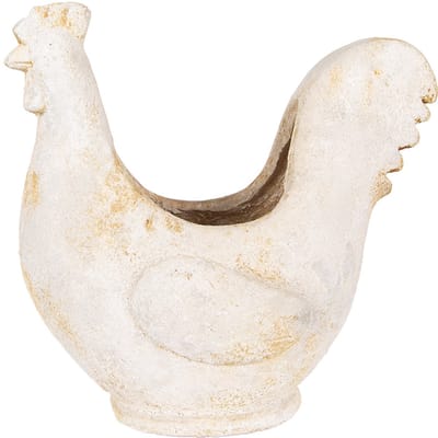 Keramiek Bloempot voor Binnen – Beige – Rustieke Pot – 36x18x35 cm – Keramiek