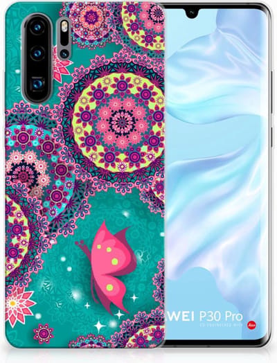 Huawei P30 Pro Hoesje maken Cirkels en Vlinders