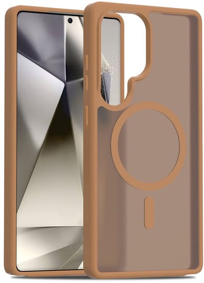 Solidenz Hoesje - Geschikt voor Samsung Galaxy S25 Ultra - FrostMag Backcover geschikt voor MagSafe - Desert Titanium