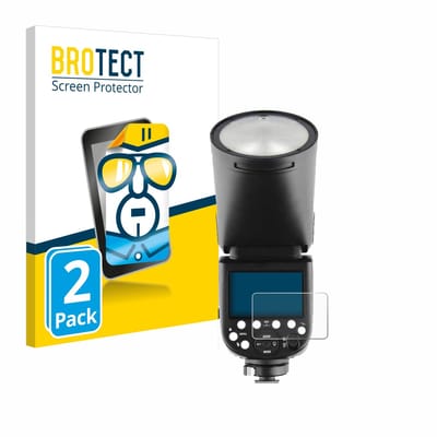 BROTECT - Screenprotector voor Godox V1 - Folie Beschermfolie transparant 2 Stuks