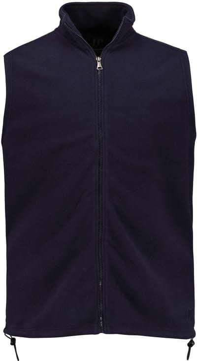 JP 1880 - Heren - Fleece vest outdoor opstaande kraag - Donkermarine - Maat 8XL