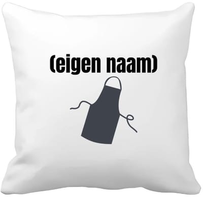 Akyol - schort Kussen hoes - Kok - iemand die goed kan koken - met eigen naam - leuk cadeau voor iemand die chefkok is - cadeau - kado - 40 bij 40 cm