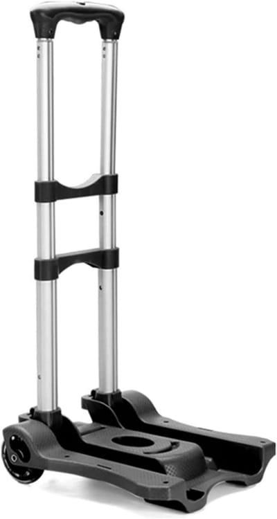 Opvouwbare Steekwagen - Draagbare Trolley Vouwwagen - Verhuizen Boodschappen Tuinieren - Robuuste Aluminiumlegering - Compact Opvouwbaar - Zwart