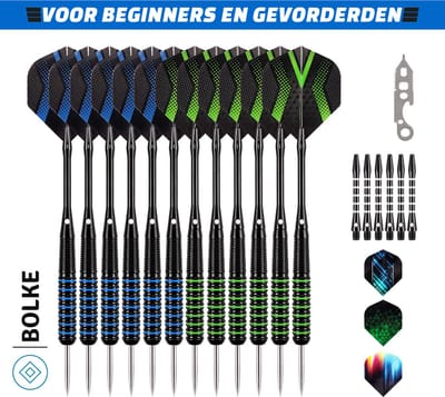 Dartpijlen - Dart flights - Dartpijlen set van 12 stuks - Hoge kwaliteit - Dartflights 24 stuks - Luxe 20/22 gram dartpijlen