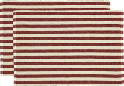 Södahl Statement Stripe Placemat 33 x 48 cm 2 stuks Red