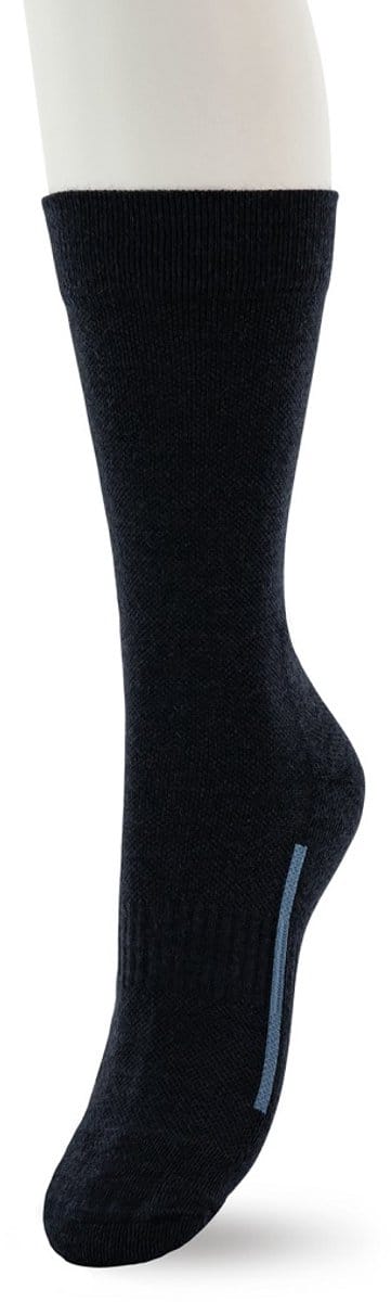 Bonnie Doon Wandel Sokken Merino Wol Donker Blauw Dikke Dempende Zool Unisex maat 35/38 - Vochtregulerend - Dempende zool - Wandel Sokken - 70% merino Wol - Warme Sokken - Zomer Wandeling - Ademend - Dark Blue - BW230001.111
